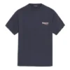 Camisola de manga curta unissexo com padrão de logótipo, azul-marinho 556150TAV444128