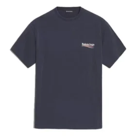 Camisola de manga curta unissexo com padrão de logótipo, azul-marinho 556150TAV444128