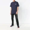 Camisola de manga curta unissexo com padrão de logótipo, azul-marinho 556150TAV444128