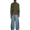 Camisola de meias recicladas «Dark Green» 768686T71932525