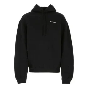 Camisola desportiva clássica masculina Balenciaga com estampado alfabético, preta, 641679TJVE51000