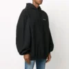 Camisola desportiva clássica masculina Balenciaga com estampado alfabético, preta, 641679TJVE51000