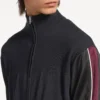 Camisola híbrida com fecho para homem em cinzento escuro