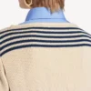Camisola híbrida para mulher em azul-marinho/branco Camisola híbrida para mulher em azul-marinho/branco