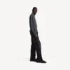 Camisola masculina com meio fecho em cinzento