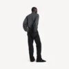 Camisola masculina com meio fecho em cinzento