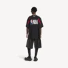 Camisola oversized masculina Balenciaga | colaboração com a NBA em preto/multicolorido