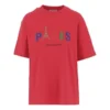 Camisola Paris Love de manga curta com estampado, vermelha 594599TGV435640