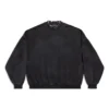 Camisola redonda com aberturas Oversized «Black Faded» 762718TPVD91055