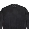 Camisola redonda com aberturas Oversized «Black Faded» 762718TPVD91055