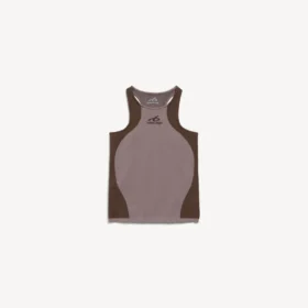 Camisola sem costuras de estilo «techwear» para mulher em cinzento-acastanhado/moka
