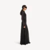 Camisola sem mangas com sutiã integrado para mulher, em preto