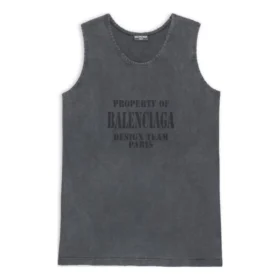 Camisola sem mangas folgada «Washed Black» 697880TMVI11055