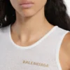 Camisola sem mangas para mulher em branco