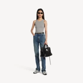 Camisola sem mangas para mulher em cinzento