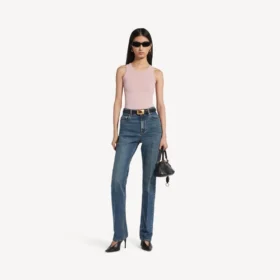 Camisola sem mangas para mulher em rosa empoeirado