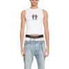 Camisola sem mangas Pride 22 «Branco Preto» 698102TMVO40904