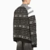 Camisola Track B com meio fecho, em malha jacquard «Preto-Cinzento» 675289T16171240