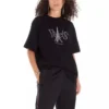Camisola unissexo com estampado de Paris, gola redonda, preta 594599TGV661000