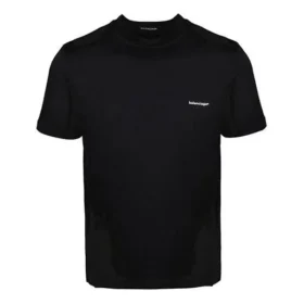Camisola unissexo com logótipo pequeno, gola redonda e manga curta, preta 556151TYK281000