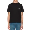 Camisola unissexo com logótipo pequeno, gola redonda e manga curta, preta 556151TYK281000