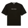 Camisola unissexo de manga curta com logótipo clássico, tamanho grande, preta 620941TIV501070