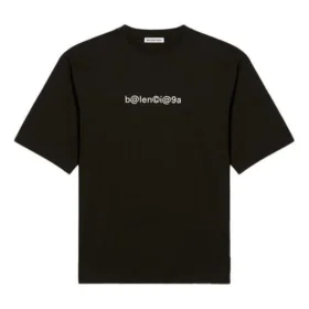 Camisola unissexo de manga curta com logótipo clássico, tamanho grande, preta 620941TIV501070