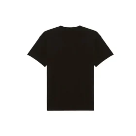 Camisola unissexo de manga curta, corte largo, com logótipo retro e impressão de retrato de banda, preta 612966TIVA11000