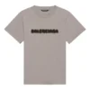 Camisola unissexo de manga curta, estilo retro clássico, com logótipo desfocado e aberturas, cinzenta 661705TKVD58174