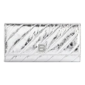 Carteira Crush com corrente, acolchoada metalizada «Silver» 781723210IW8110