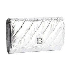 Carteira Crush com corrente, acolchoada metalizada «Silver» 781723210IW8110