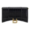 Carteira Hourglass com corrente e relevo de crocodilo «Preto» 6560501LRGM1000