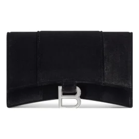 Carteira Hourglass em jersey aveludado com corrente «Preto» 6560502AAPT1000