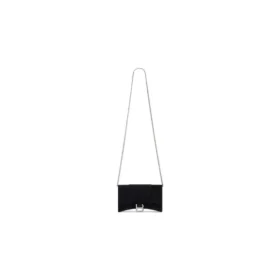 Carteira Hourglass em jersey aveludado com corrente «Preto» 6560502AAPT1000