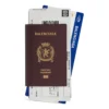 Carteira longa tipo passaporte com espaço para 2 bilhetes «Vermelho escuro» 7877772AA3R6027