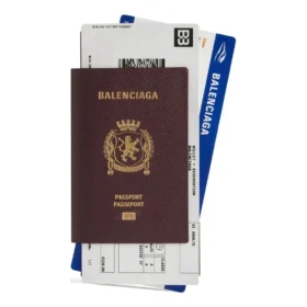 Carteira longa tipo passaporte com espaço para 2 bilhetes «Vermelho escuro» 7877772AA3R6027