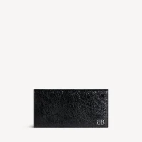 Carteira longa vertical «Monaco» para homem, em preto
