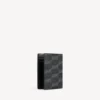 Carteira masculina icónica com dobras verticais em lona revestida com BB Monogram em preto/cinzento