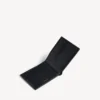 Carteira masculina quadrada dobrável em preto/branco