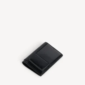 Carteira masculina vertical com duas dobras, modelo «Superbusy», em preto