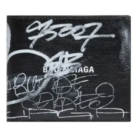 Carteira quadrada dobrável com grafite «Preto Branco» 594549210LH1090