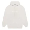 Casaco com capuz de manga comprida para homem Balenciaga FW21 com logótipo e estampado alfabético, branco cremoso 570811TIV552970