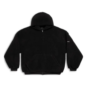 Casaco com capuz e fecho de correr Oversized «Black» 768694TKQ261000