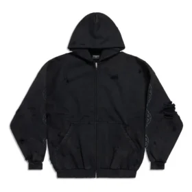 Casaco com capuz e fecho Paris Moon Oversized «Preto» 744444TOVE51055