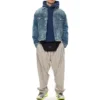 Casaco com capuz e mangas compridas para homem da Balenciaga, versão larga, com forro polar, azul 570811TJV854866