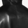Casaco curto com capuz para homem, em preto