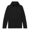 Casaco de gola alta com meio fecho e logótipo bordado da Balenciaga para homem, preto 486144TWK521000