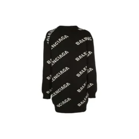 Casaco de malha com logótipo oversized «Preto» 555275T14711070