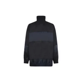 Casaco de vento BB em nylon com patchwork e fecho completo «Navy Black» 623019TIO544100
