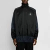 Casaco de vento BB em nylon com patchwork e fecho completo «Navy Black» 623019TIO544100